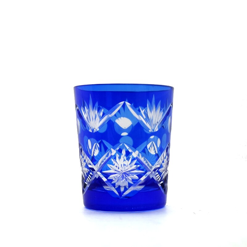 Bohemian Czech Handmade Hand Cut To Clear Crystal Drinkware Whiskey Wine Beer Glass 2 Pieces