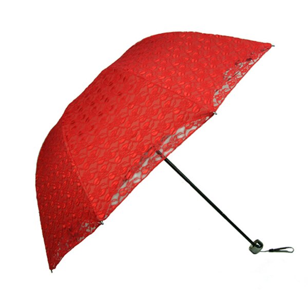 Party Decorate Lace Umbrella For Wedding Girls Princess Uv Sunshade Parasol Rain Umbrella Sombrilla Parasol Parapluie Women: red