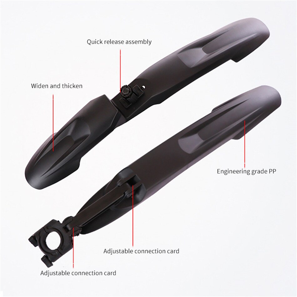 Bicycle Mudguard Splash Guard Bike MTB Set Front Rear Wheel Bike Wings Mountain Bike Road Bicycle Rain Day Soft Foldable