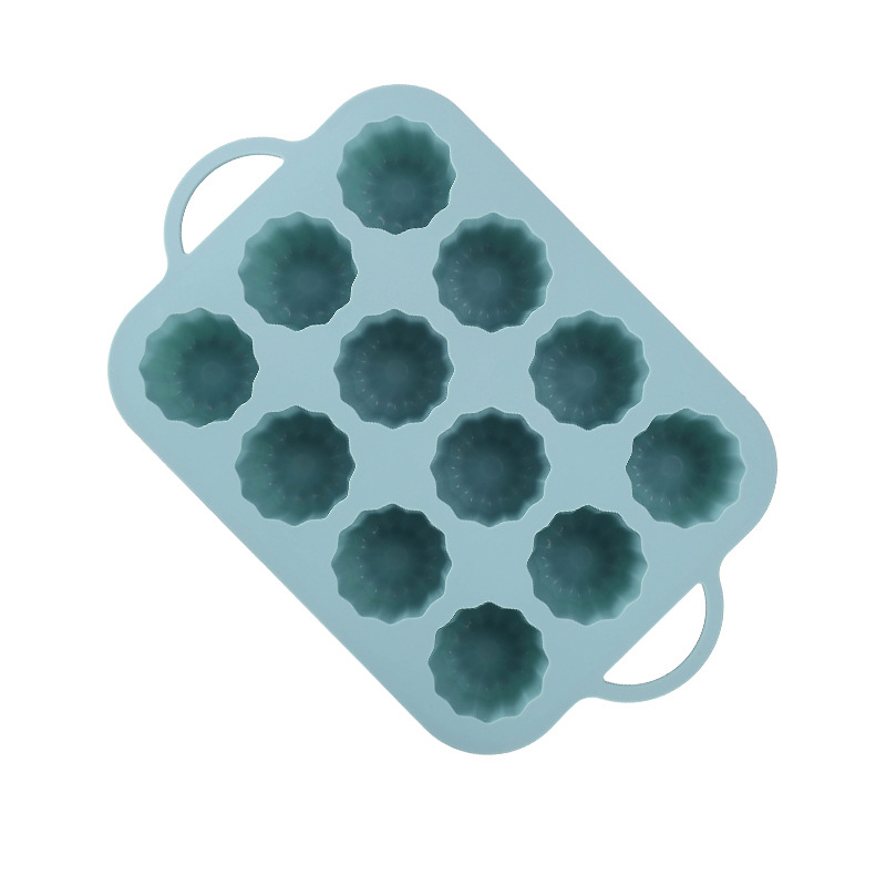 12 Kopje Cannele Gecanneleerde Vorm Cake Pannen Cupcake Muffin Vorm Bakplaat Thuis Keuken Kok Diy Tools: Blauw