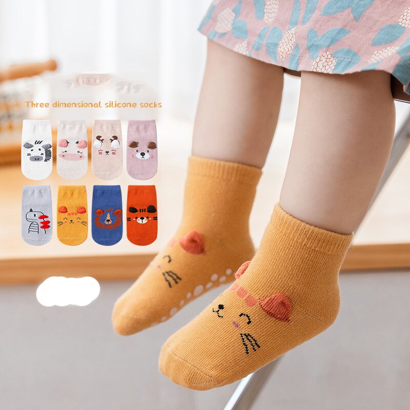 Leuke Cartoon Baby Sokken Antislip Meisjes Jongens Kinderen Vloer Sokken Herfst Winter Peuter Kids Ankle Sokken 1-3Y