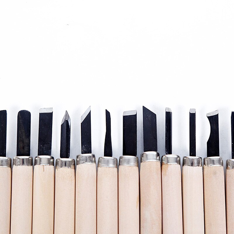 12/10-piece Craft Wood Carving Knife Hand-carved Wooden Handle Set Student Hand-carved Wood Carving Knife Carving Set