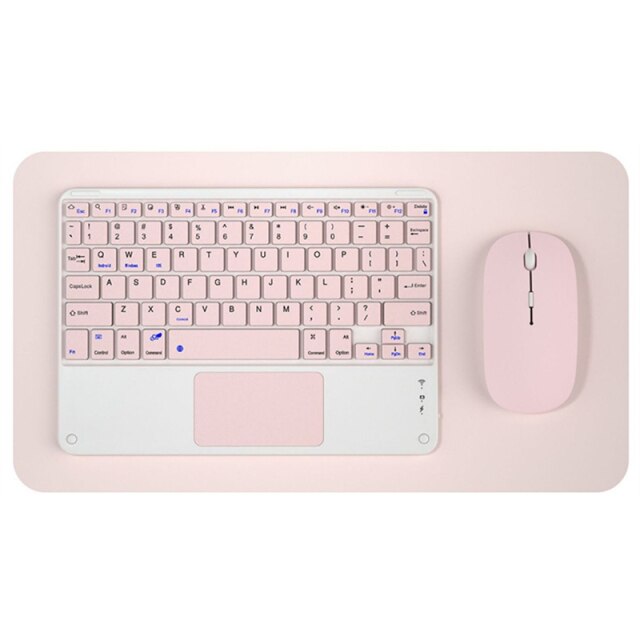 Bluetooth Toetsenbord Touch Toetsenbord Draadloze Touchpad Is Gebruikt Voor Toetsenbord En Muis Combinatie Van Mobiele Telefoon Tablet Computer.: Pink
