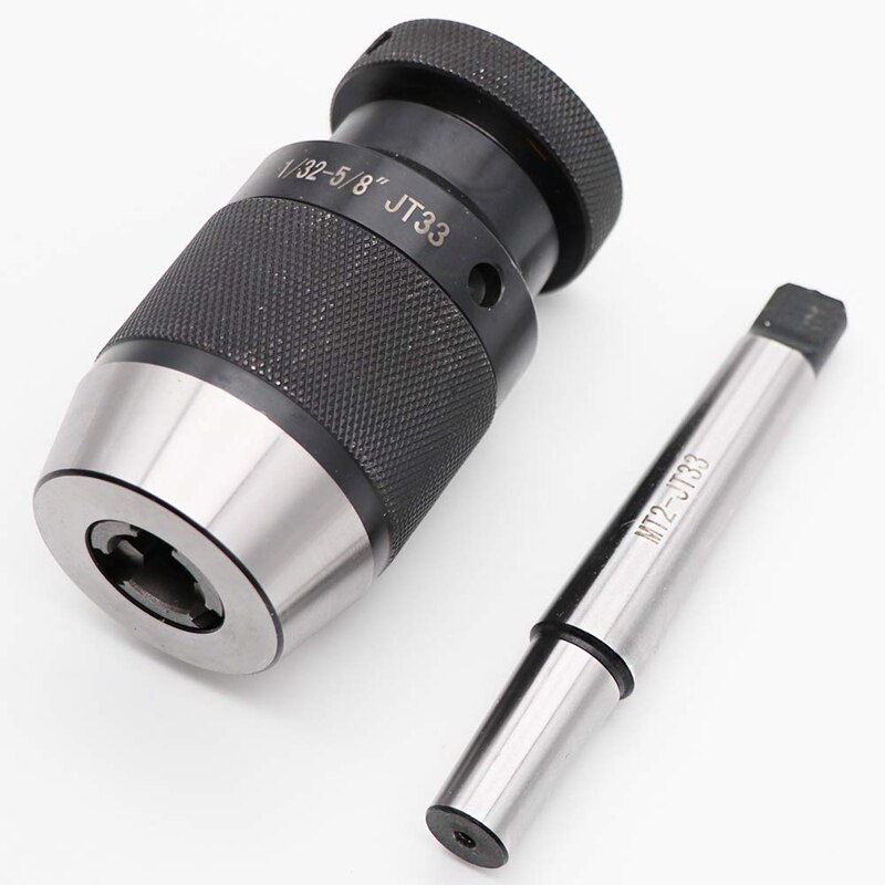 1/32 Inch-5/8 Inch Super Heavy Duty Kolomboor Chuck Keyless JT33 Mount &amp; MT2-JT33 Boorkop Arbor, hoge Precisie