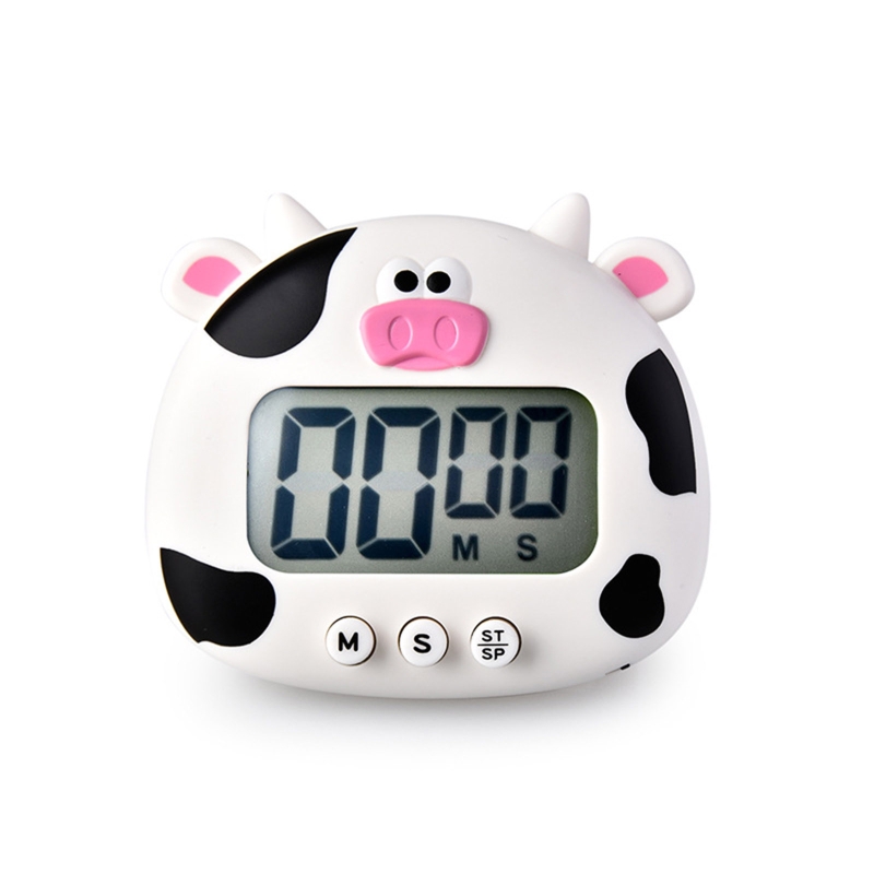 Cute Cartoon Animal Countdown Timer Frog/Cow Digital Cooking Timer: Calf