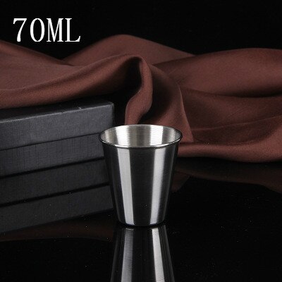 70ml rustfrit stål cocktail shaker måle kop dobbelt shot drink spiritus mål jigger køkken gadgets cocktail shaker kopper: 70ml d