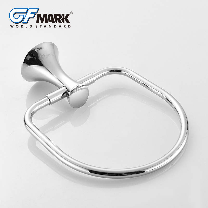 Gfmark vægmonterede håndklæderinge krom toilet håndklædeholder holder stativer anneau serviette badeværelsestilbehør hardware til badekar