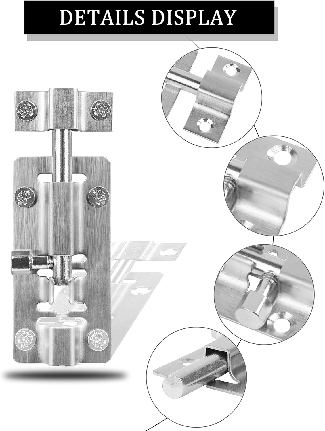 Roestvrij Stalen Deur Veiligheidsslot Gesp Raam Klink Zware Verdikte Schuifpoort Toren Bouten Klink Catch Home Hardware
