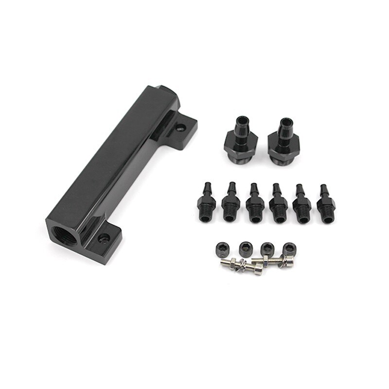 Racing Aluminum Turbo Wastegate Bosst Vacuum Intake Manifold 6 Port 1/8 NPT