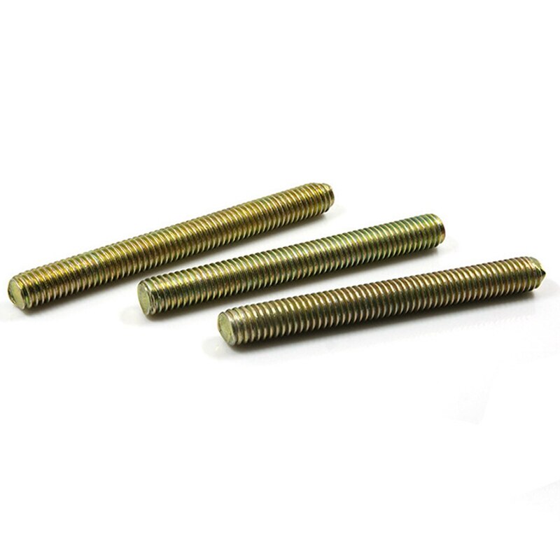 Varilla roscada de 1,25 Mm de paso M8 X 80 Mm, Varillas roscadas chapadas en Zinc de Color, varillas de tornillo para mantenimiento de varias aplicaciones