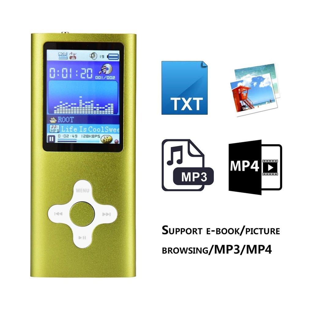 1.8 inch mp4 player 8GB 32GB Music playing with fm radio video player E-book built-in memory player MP4