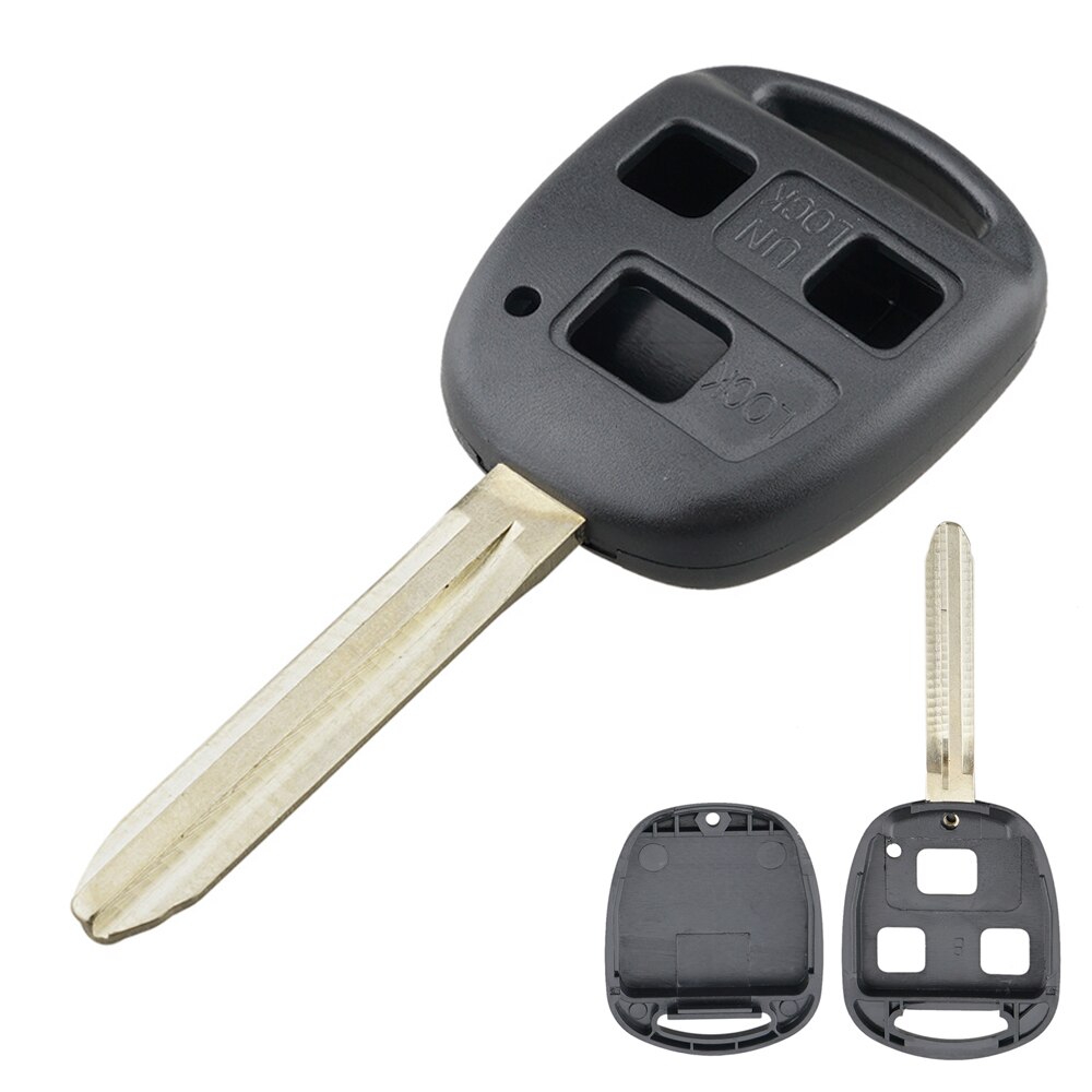 Autosleutel 3 Knoppen Fob Case Shell Vervanging Auto Remote Cover Fit Autosleutel Accessoires Onderdelen Voor Toyota-Yaris suv Automobil