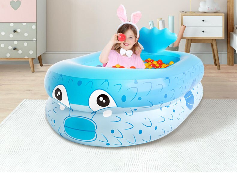 Los niños piscina inflable lindo pez globo piscina para bebé al aire libre playa piscina juguetes inflables para niños verano piscinas de agua