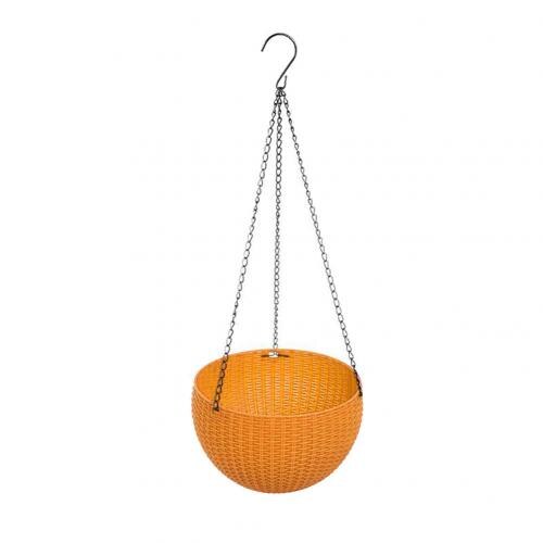 Plastic bloemenmand wandhangers bloemenmanden plantenhangers binnen en buiten bloemenhangmand tuin bloempot plantenbakken: Champagne goud