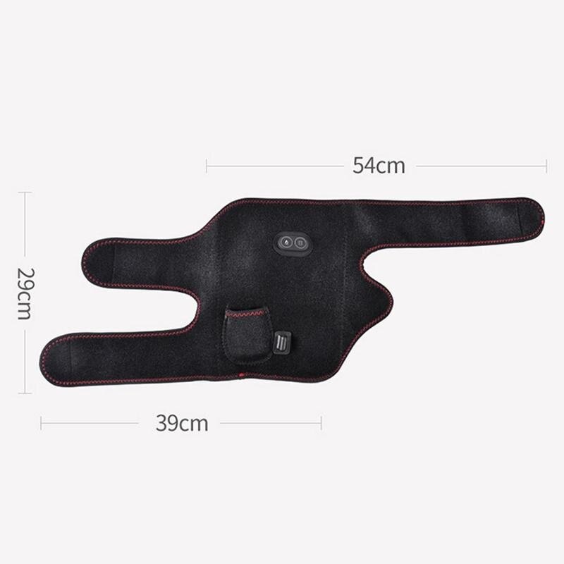 Masajeador de rodilla con calefacción eléctrica, almohadilla de masaje para mantener el calor, cuidado de rodilla, dispositivo de fisioterapia ajustable para el dolor de rodilla, 3 engranajes de calefacción