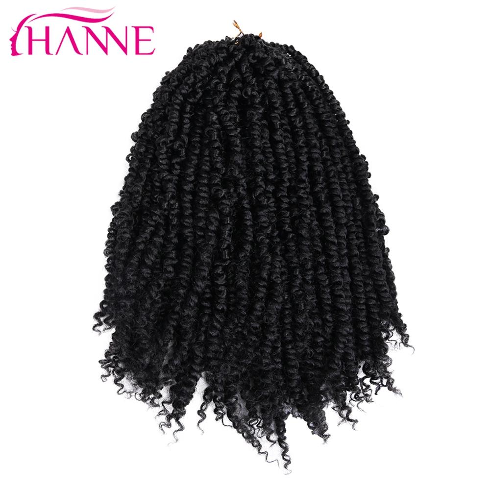 HANNE Crochet Passion Twist 24 Strands in One Hair Black/Brown Extensions Synthetic Hair For Women