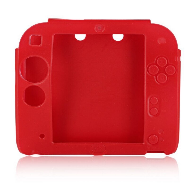 Blød silikone håndholdt konsolbeskytter skin cover cover anti-shock game player beskyttende shell taske til nintendo nintend 2ds: Rød