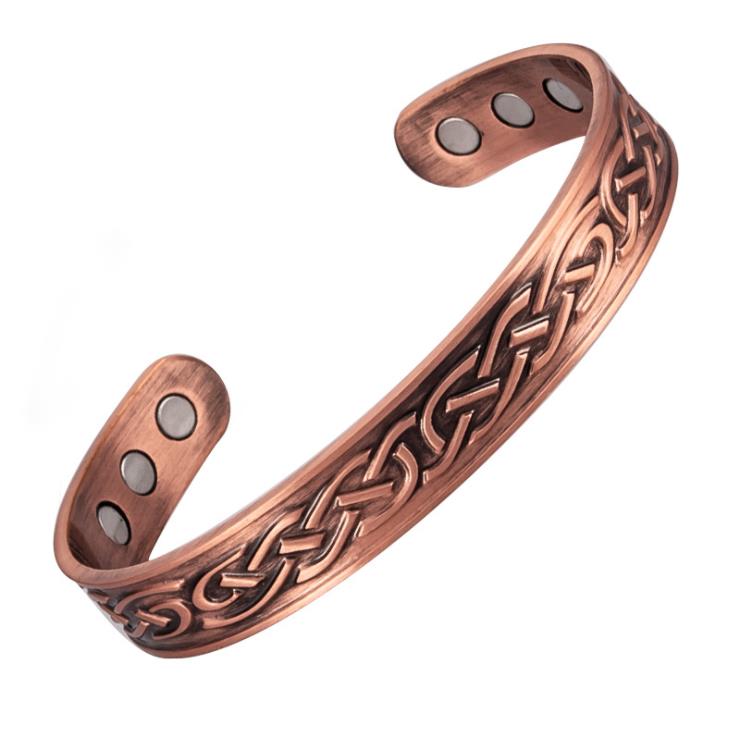 Jewelry Health Care Anti Arthritis Rheumatism Pain Relief Bio Magnetic Copper Bracelets Bangles For Women: LZ6256-Rost  Gold