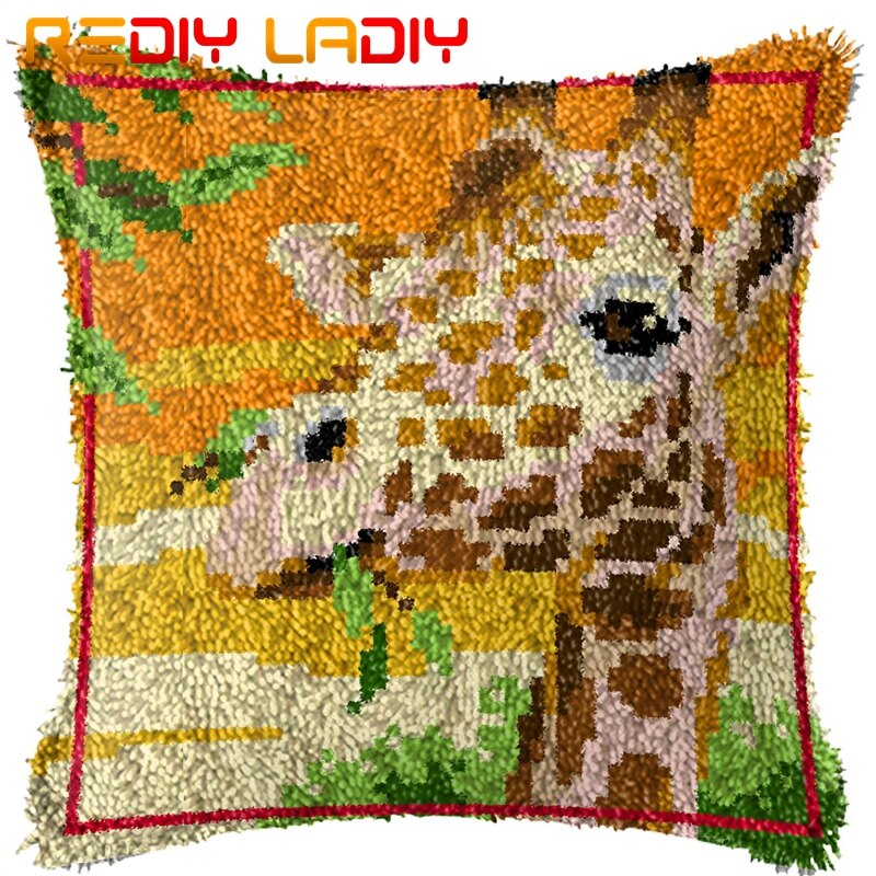 Coussin à Crochet avec baleine bleue, taie d'oreiller en toile pré-imprimée avec fil acrylique, Kit d'oreiller pour canapé et lit, décoration de la maison: BZ721