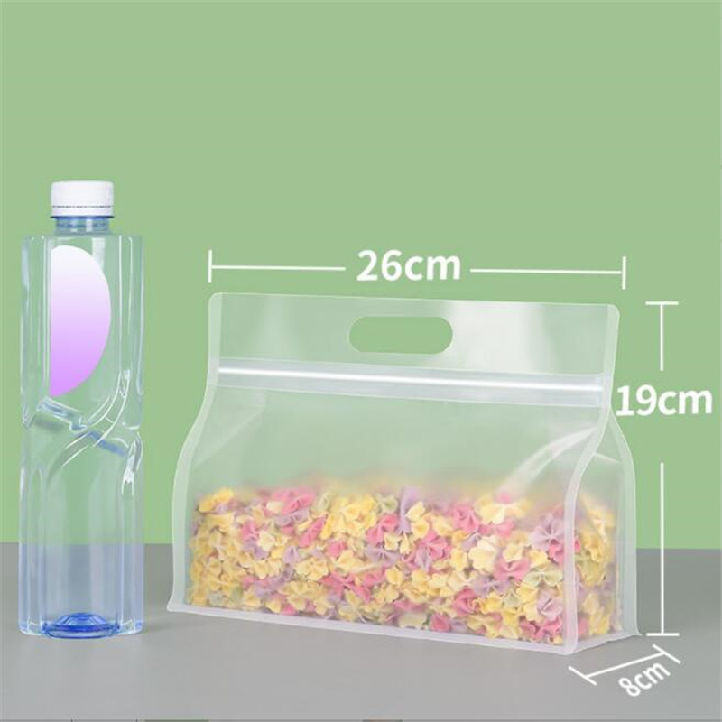 Bolsa autoportante transparente esmerilada gruesa, bolsa con cierre de cremallera para té, flor de caramelo, arroz, cebo de comida para gatos, bolsa de sellado de ocho bordes, 1 ud.: Verde claro