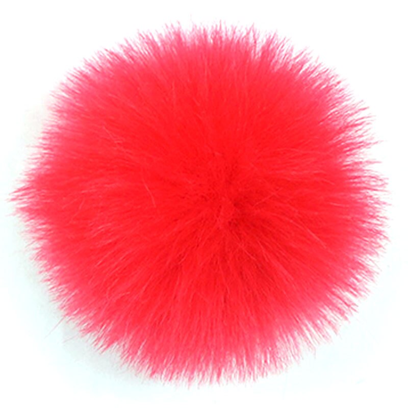 Pompones grandes de piel de zorro Real DIY, 10cm, pompones de piel de mapache, bolas, gorros y Pompón de pelo Natural para bolsos, zapatos, bufandas, accesorios: 7