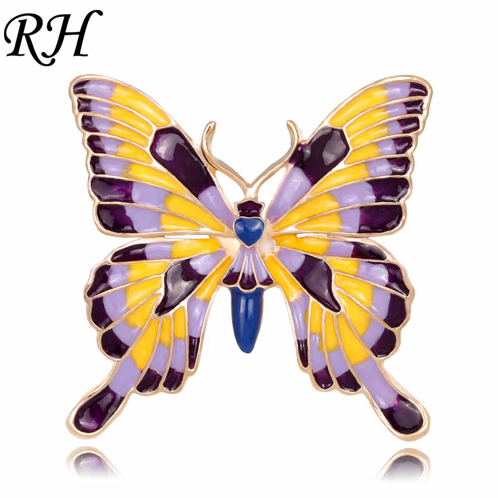 Crystal Butterfly Brooch For Women Brooch Collar Pins Corsage Rhinestone Insect Animal Brooch Badges Jewelry Accessories: 16BC182