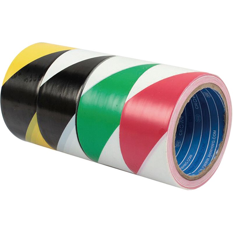 Two-Tone Warning PVC Anti-Static Moisture Tape Ground Line Alert Landmarks Floor Identity Rubber Red Yellow and Black