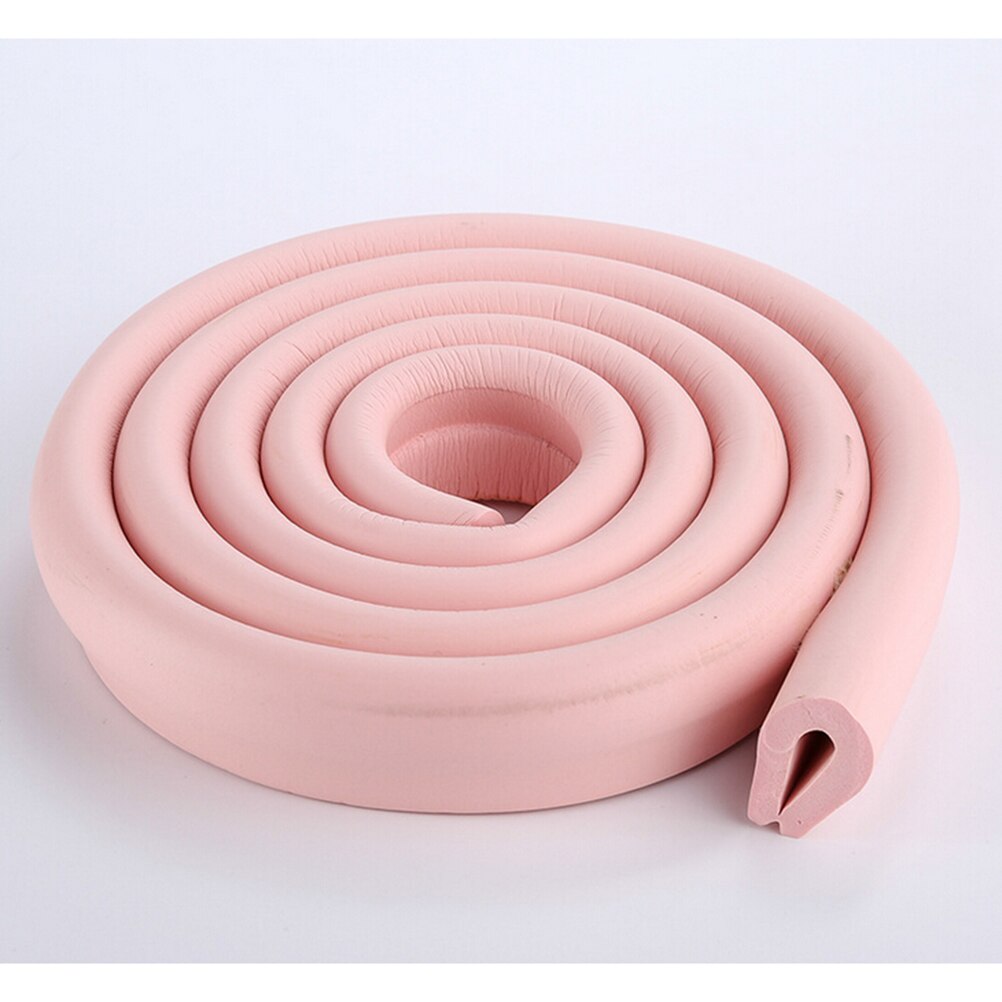 U Shape Children Safety Products 2M Baby Bumper Strip Baby Safety Corner Protector Table Edge Corner Guards Cushion Strip: Pink