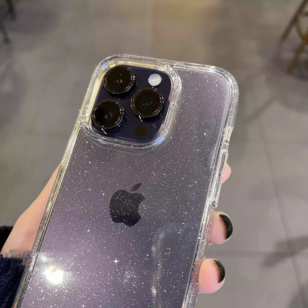 Coque de téléphone de luxe en Silicone souple à paillettes claires, étui antichoc pour IPhone 15 14 13 12 11 Pro Max 15 Plus X XS Max XR