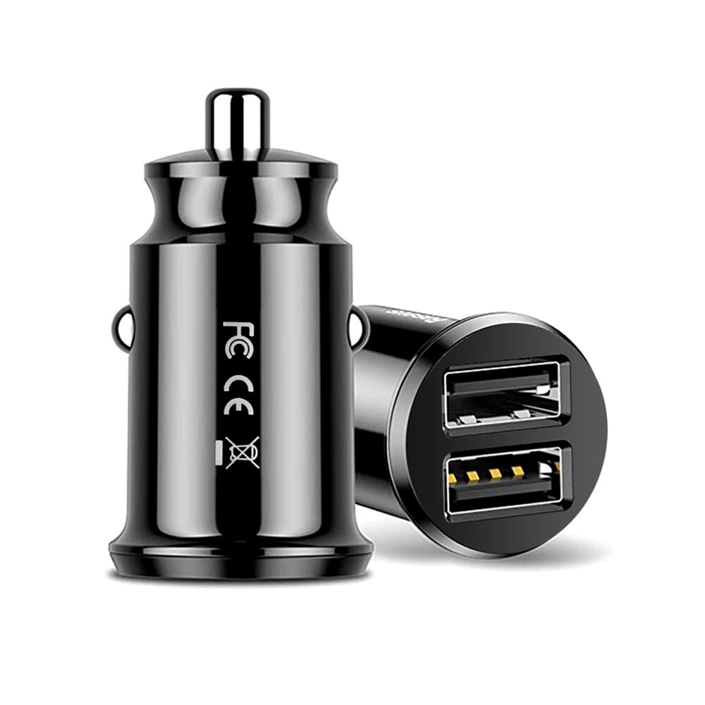 Universele Dual Usb Car Charger Snel Opladen Voor Iphone Huawei Samsung Mini Usb Auto Opladen Auto-Oplader