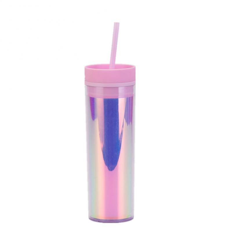 450ml/700ml Durian Cup Gradient Plastic Water Cup With Straw And Lid Double-Layer Reusable Tumbler Coffee Mugs Kitchen Drinkware: 05  450ml