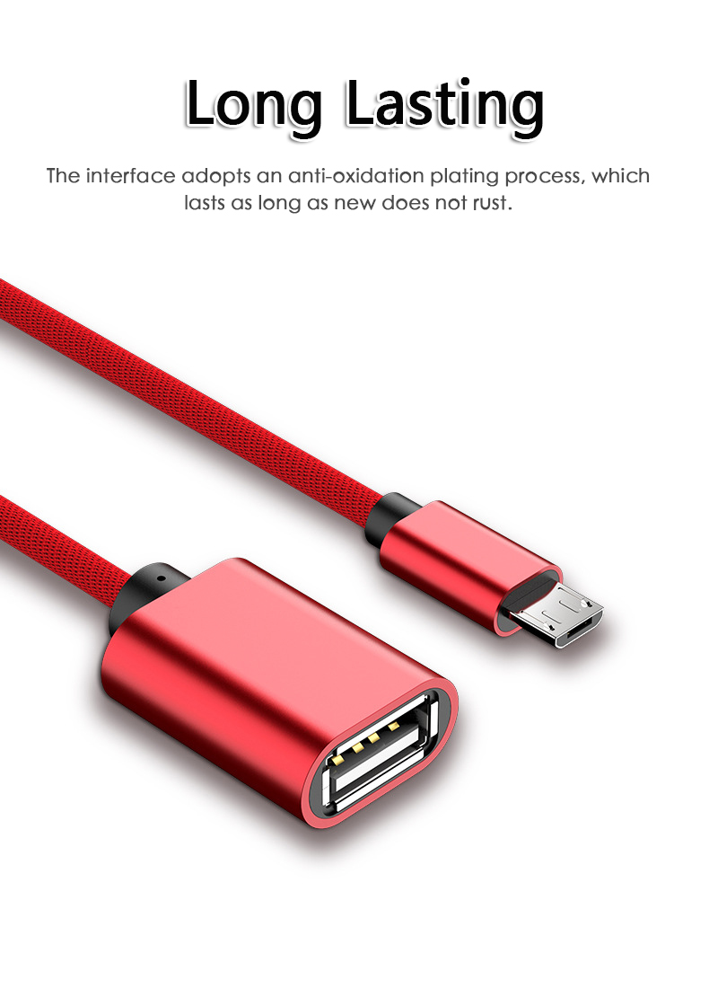 adaptador de Cable OTG tipo-c/Micro macho de Host a USB hembra, Cable de transferencia de datos de aleación de aluminio para Samsung HTC Android
