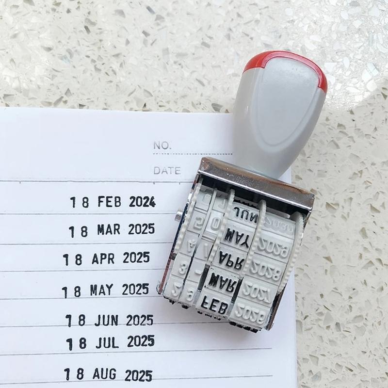 69HF Rubber Stamp Line Dater Date Stamp for Scrapbooking Packaging Craft