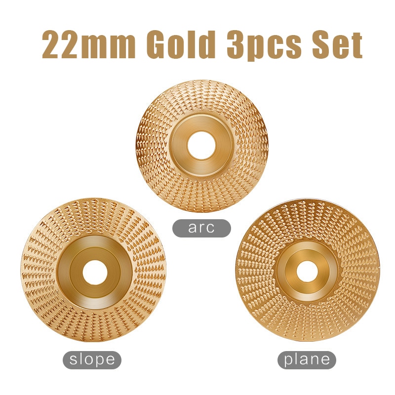 1/3pcs Set 22mm Bore Wood Grinding Polishing Wheel Rotary Disc Sanding Wood Carving Tool Abrasive Disc Tools for Angle Grinder