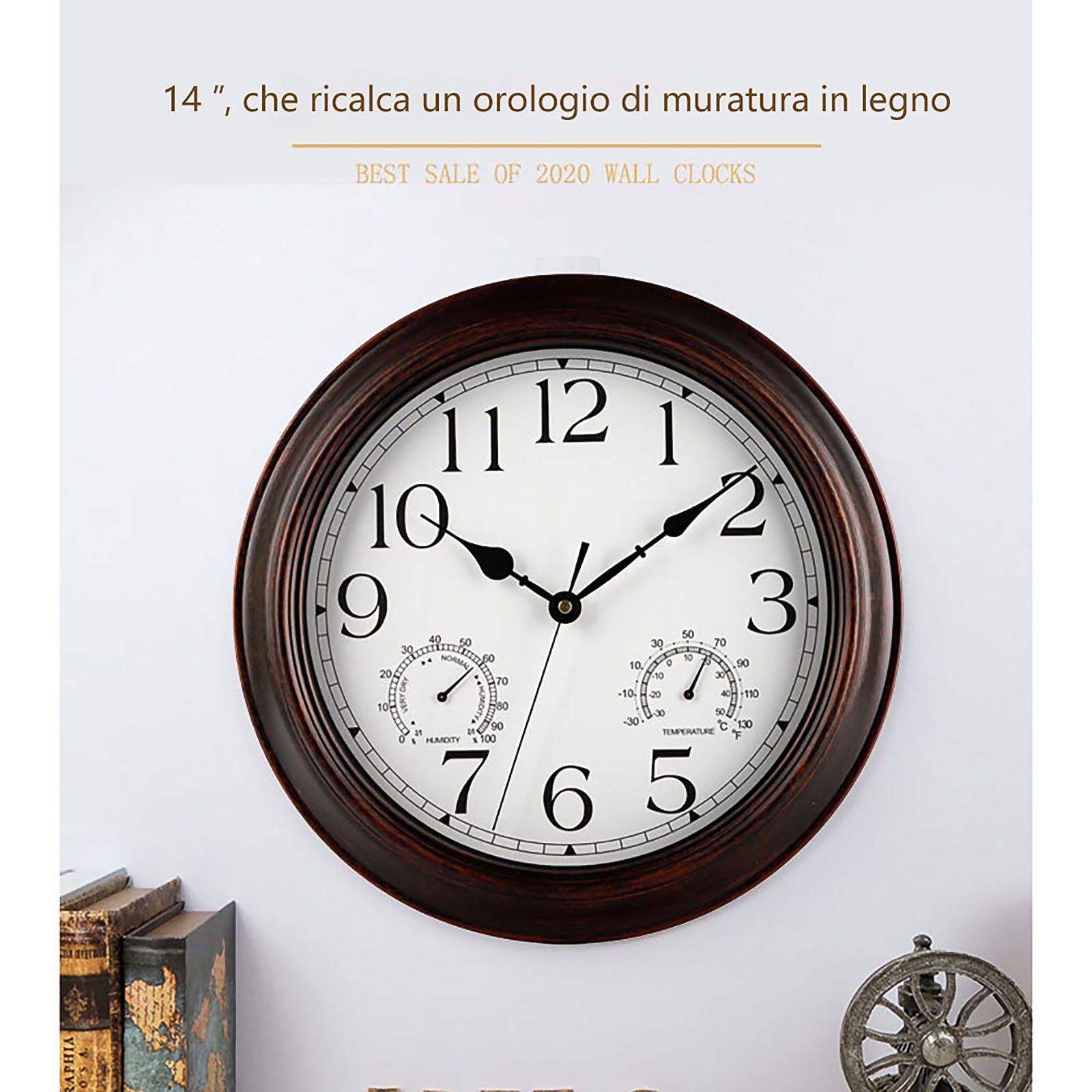 Grote Klassieke Wandklok Modern Vintage Rustieke Retro Klok Home Office Cafe Decoratie Opknoping Klok Art Grote Muur Horloge