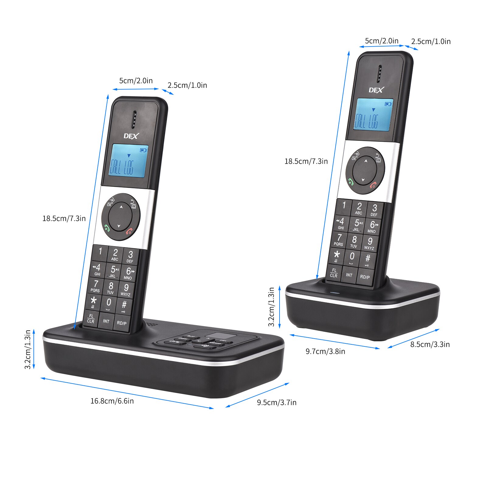 D1002-teléfono inalámbrico TAM-D, dispositivo con respuesta automática, identificador de llamadas, espera de llamadas, pantalla LCD de 1,6 pulgadas, 16 idiomas