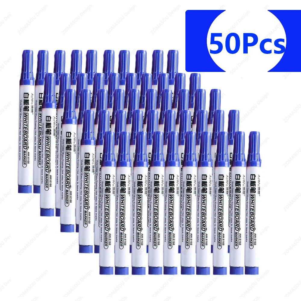 100-1pcs Erasable Whiteboard Marker Pen Teaching Chalk Blackboard Marker for Ceramics Glass Office School Art Stationery: Brown