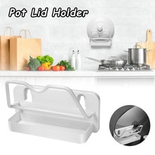 Pot Lid Organizer Pot Lid Drain Rack Wall Mount Lid Holder Kitchen Drain Storage Kitchen Utensils Rack