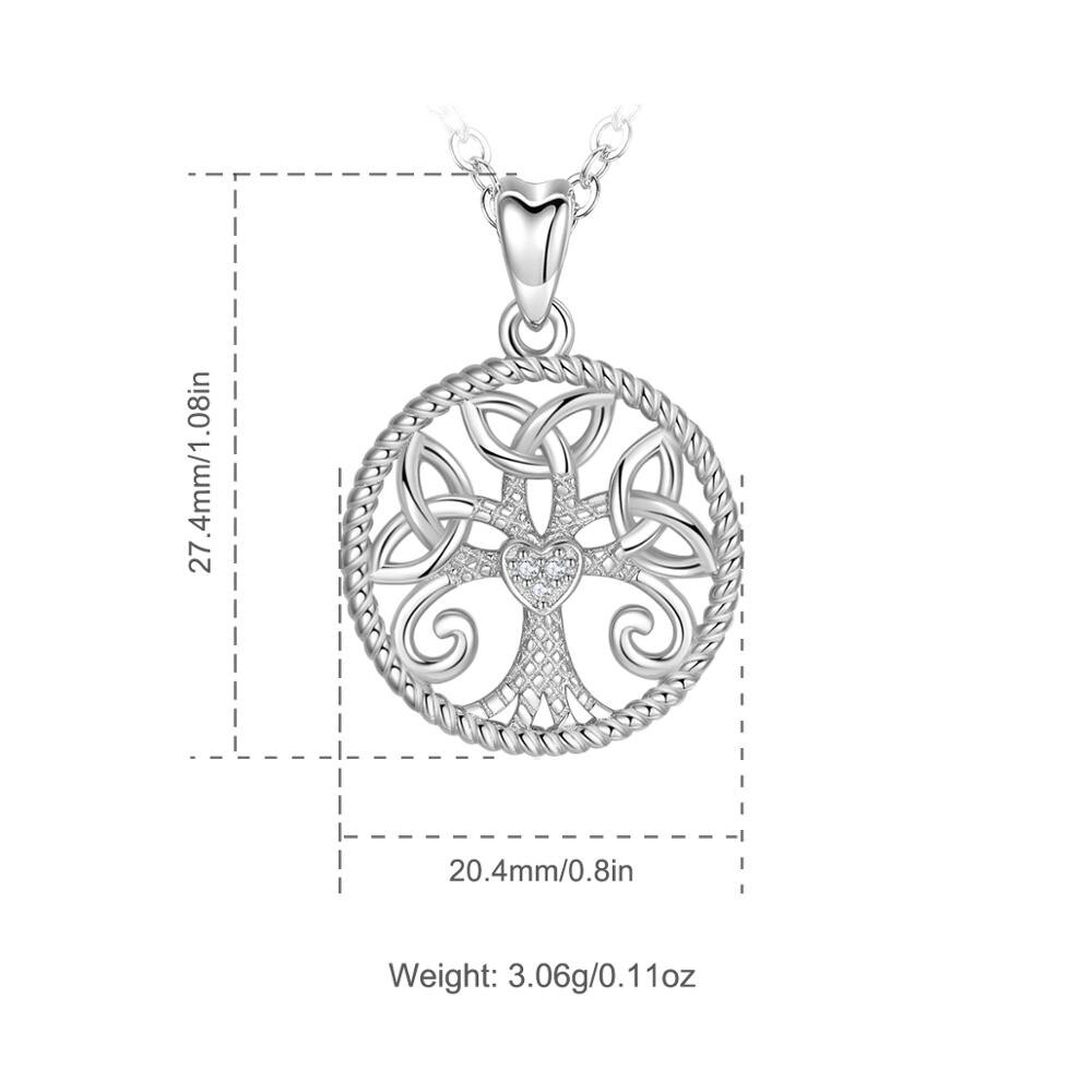 EUDORA collana con ciondolo albero della vita in argento Sterling 925 nodo celtico irlandese mirtillo gioielli in argento per donne ragazze CYD113