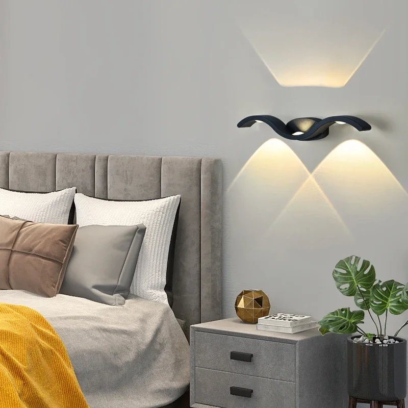 Vanntett vegglampe til 12w dårlig, hvit, svart, vegglampe til korridor, midtgang, kjøkken, hage, hjemmedekorasjon, veranda, lampetter