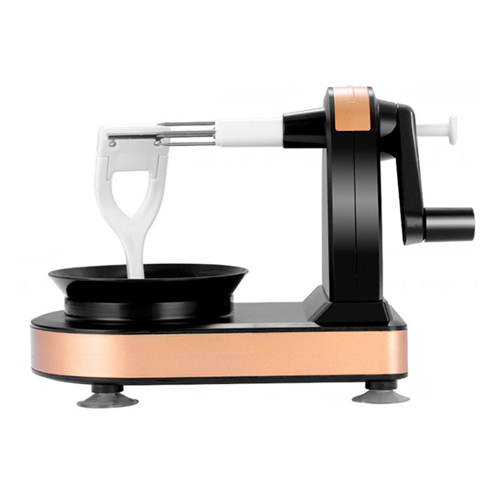Multifunction Rotary Fruit Peeler Manual Fruit Apple Peeler Machine With Cutting Apple Slicer Kitchen Gadgets Tools: Black