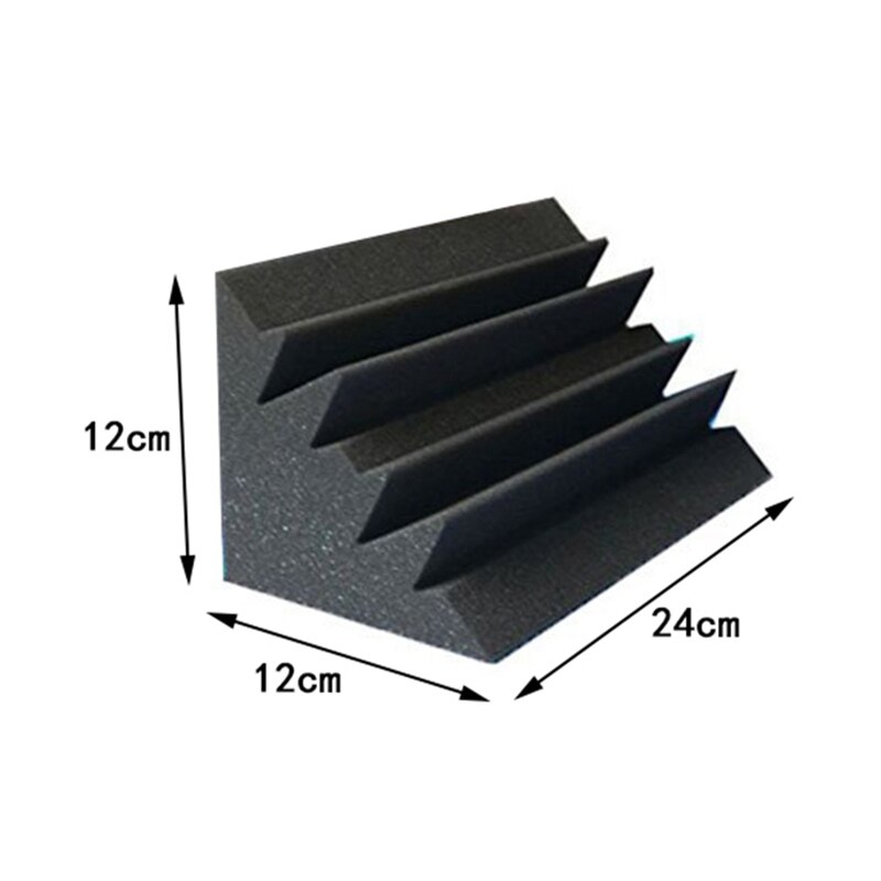 ! 8 Pack van 4.6 in X 4.6 in X 9.5 in Zwart Geluidsisolatie Isolatie Bass Trap Akoestische Muur Schuim padding Studio Foa