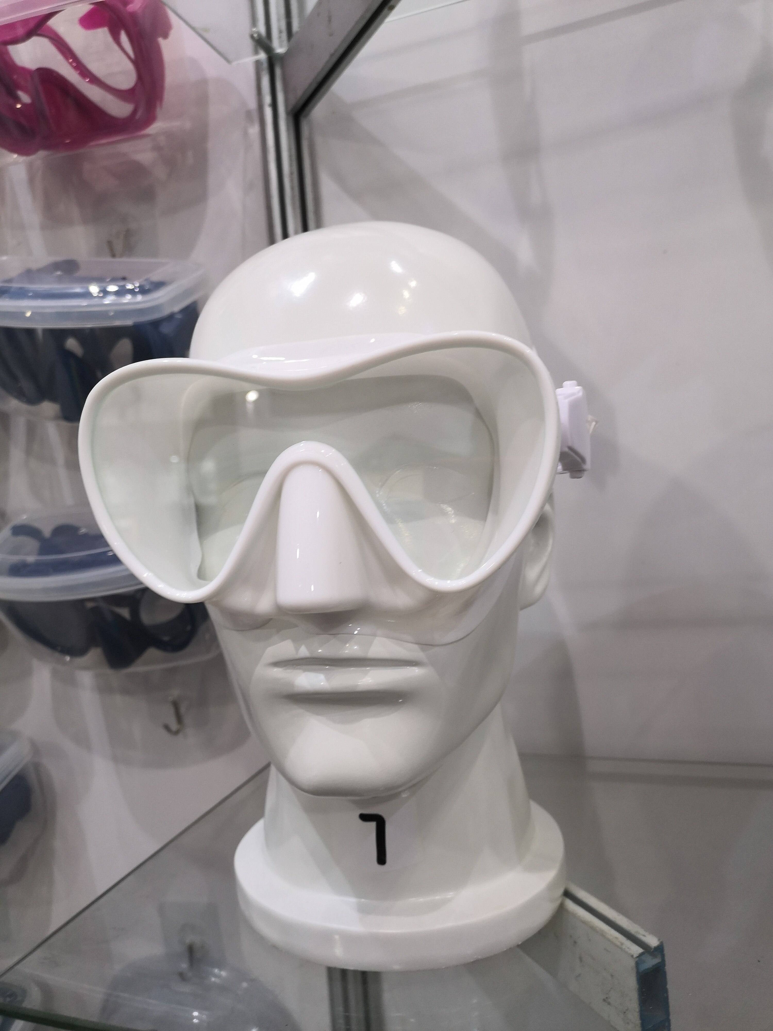 Professional Silicone Diving Mask - Tempered Glass - Adult & Kids - Underwater Sports Scuba Gear: White