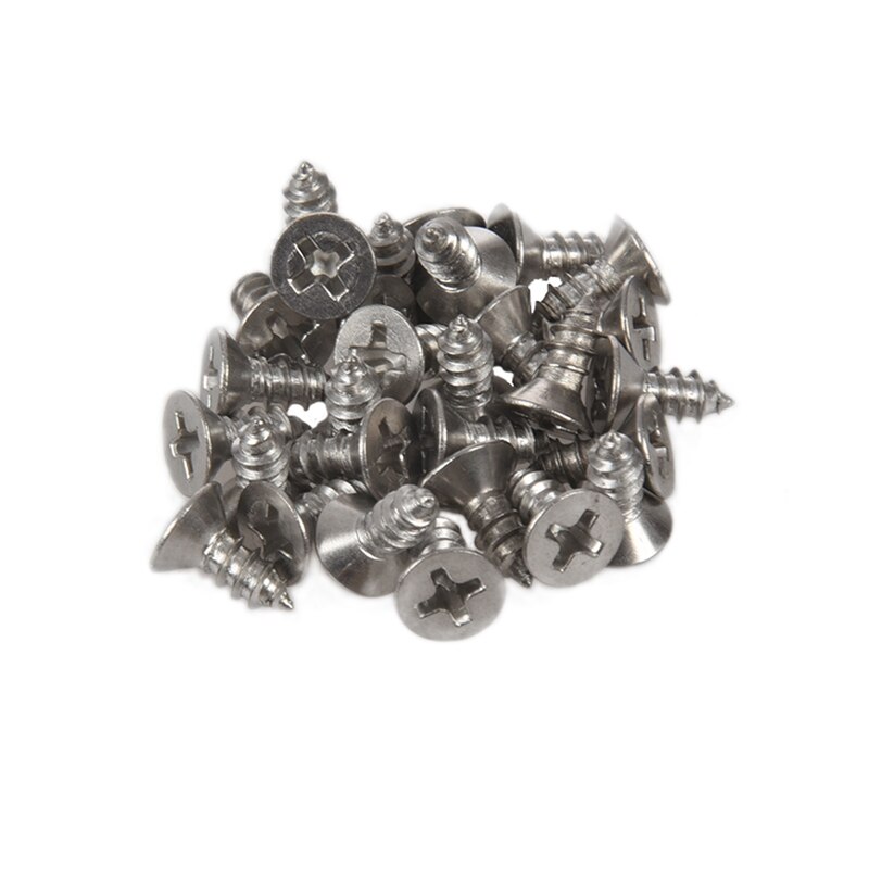 40 Stck Zubehör: 30Stck M4 X10Mm Phillips Flach Kopf 304 Edelstahl Schrauben & 10 Stck M4 5/32 Zoll 304 Edelstahl U-Sha