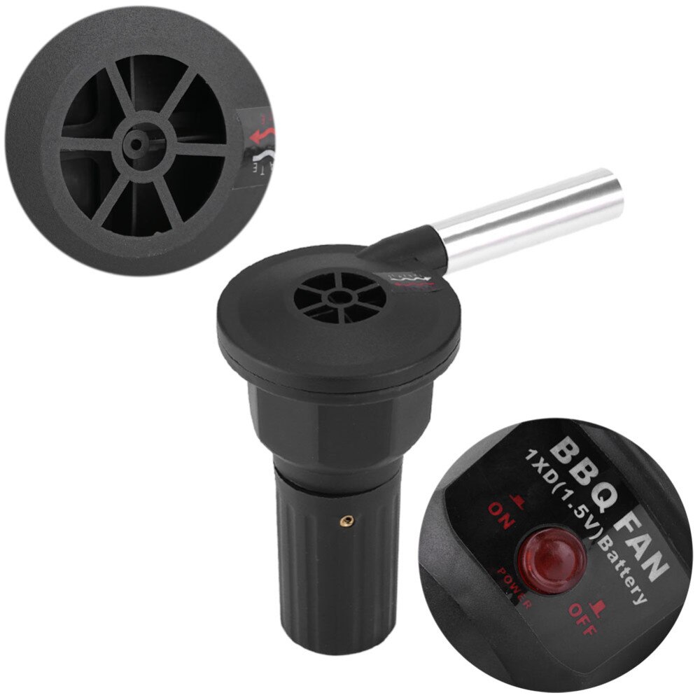 Battery Powered Electric BBQ Fan Air Blower for Outdoor Camping Picnic Use Charcoal Grill Barbecue Fan Barbecue Tool Portable