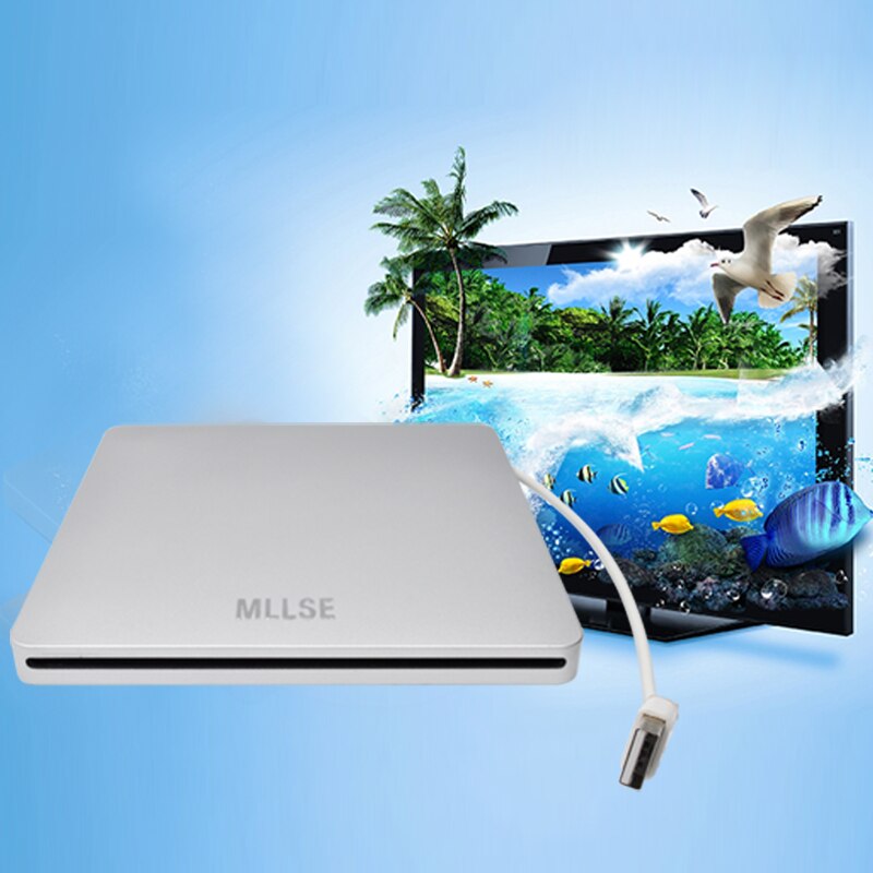 External Slot in CD DVD Drive USB 2.0 Slim Portable DVD +/-RW Writer Burner Rewriter For Macbook Pro Laptop Desktop Access