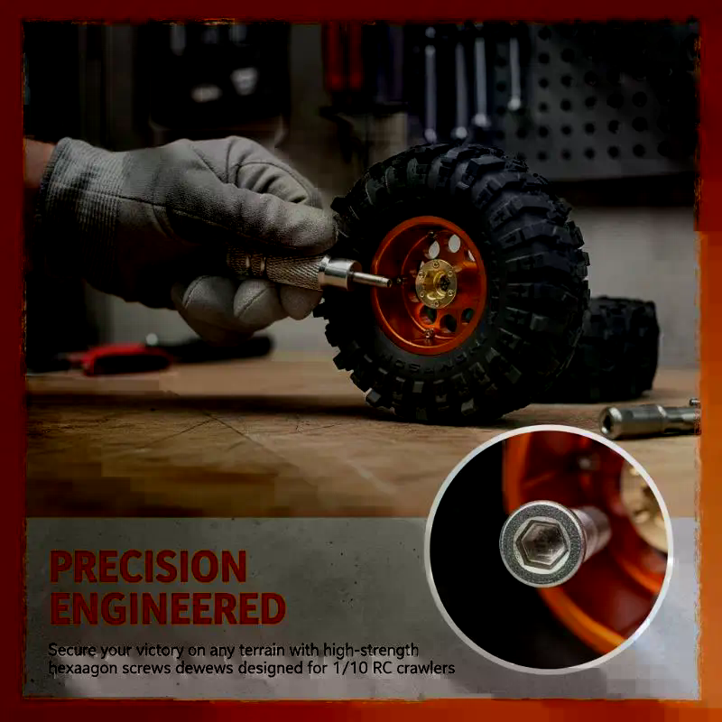Lock Crawler Wheel Rims! Wheel Hub M2 Steel Scale Beadlock Ring Screws 1.9 Wheel Rims With Wrench Tool