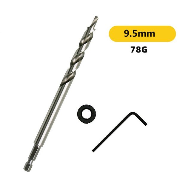 1/4 \ &quot;Hex Stap Boor 3/8 \&quot; (9.5Mm) voor Jig Handleiding Pocket Pilot Gat Houtbewerking Schuine Gat Locator Adapter Elektrische Boor: Hex Shank