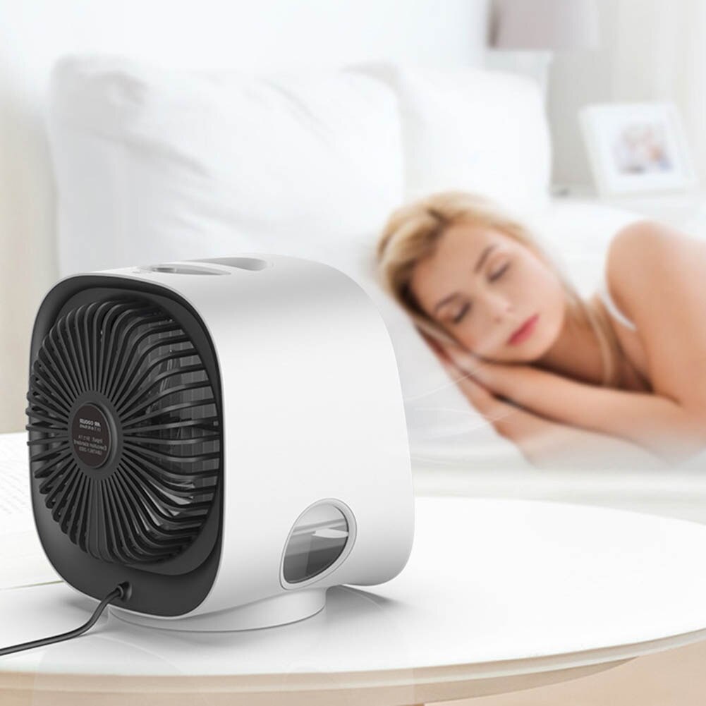 Mini Portable Air Conditioner 300ml Water Tanks USB Charging Desktop Air Cooler Fan Personal Space Fan Cooler Conditioning