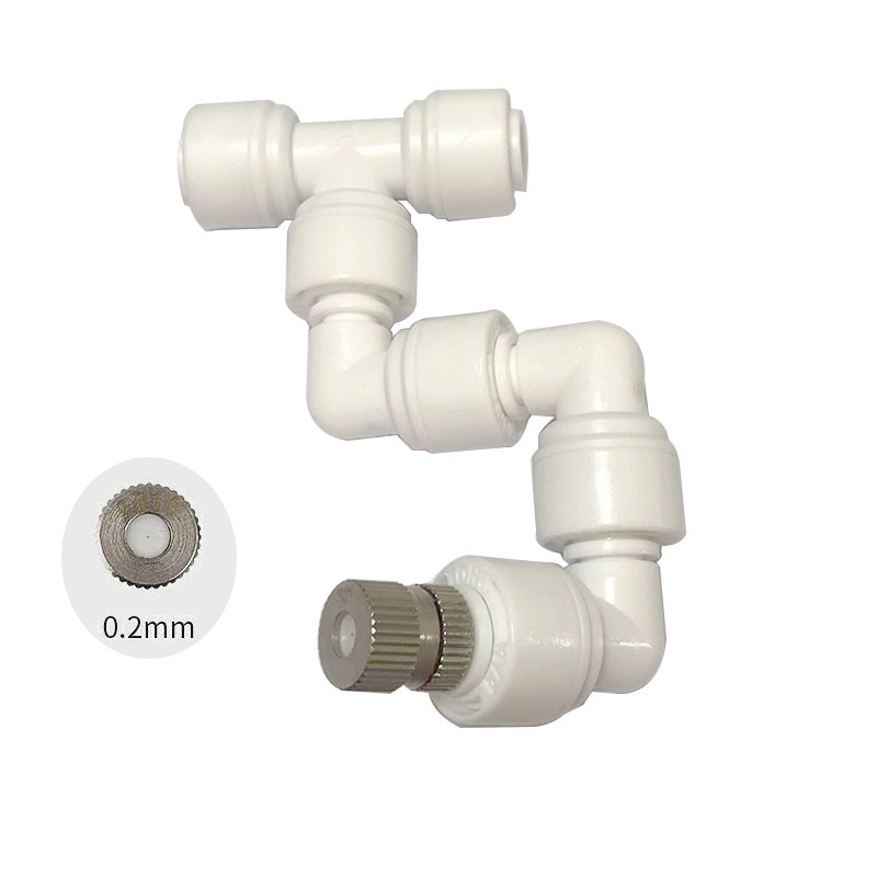 360 Adjustable Fogger Mist Sprinkler Atomizing Misting Nozzle Kit Spray Injector Brass Nozzle: Blue